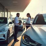 Autoankauf Witten 2 Autoankauf Witten Autohändler und Kundin beim Auto verkaufen in Dortmund – unkomplizierter Verkauf direkt an den Händler.