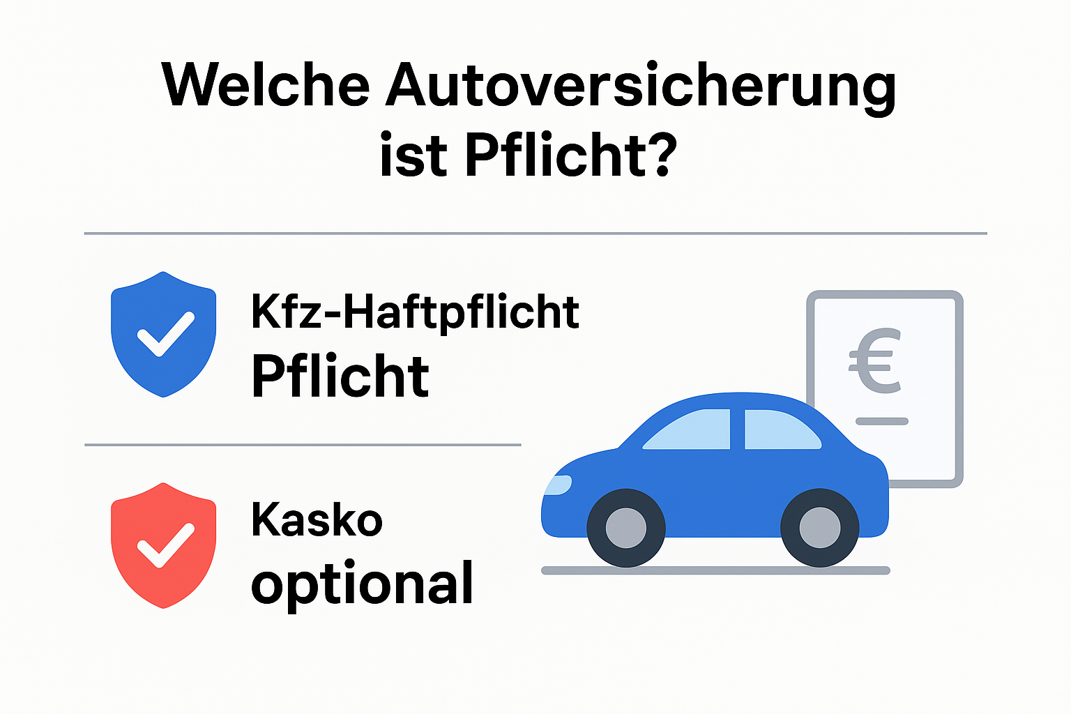 Kfz-Versicherung Pflicht : Autoversicherung & Steuern: Pflichtversicherung und Kfz-Steuer im Überblick